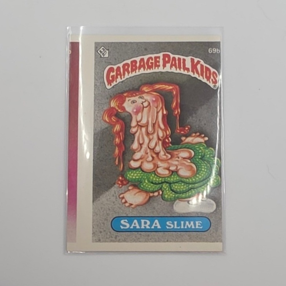 Topps Garbage Pail Kids OS2 Sara Slime Fair 69b Error Card Miscut
